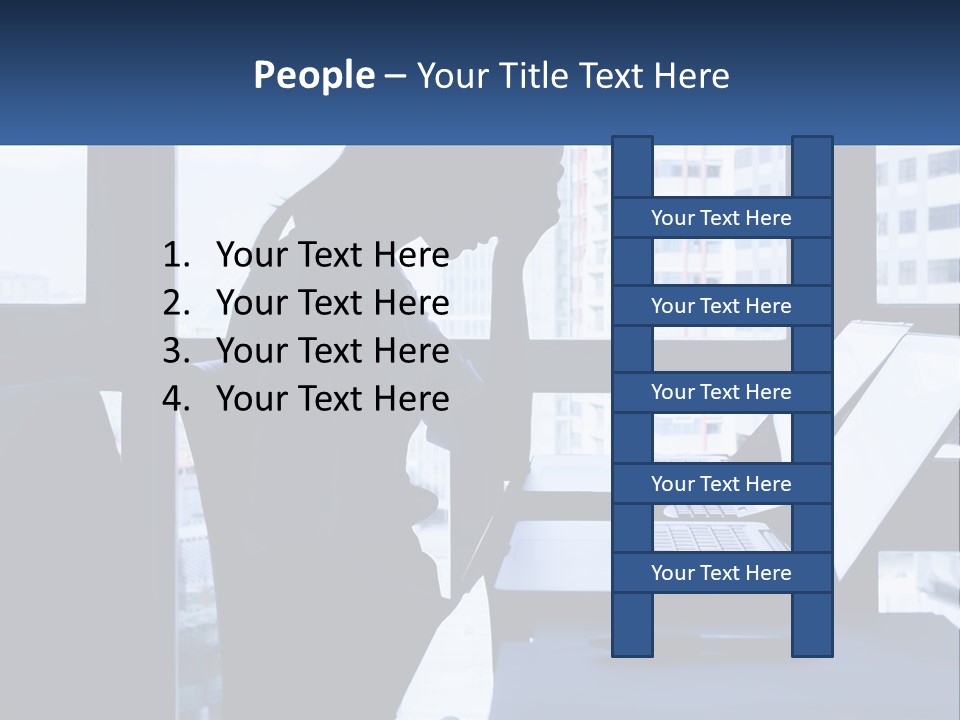 A Man Sitting In Front Of A Laptop Computer PowerPoint Template