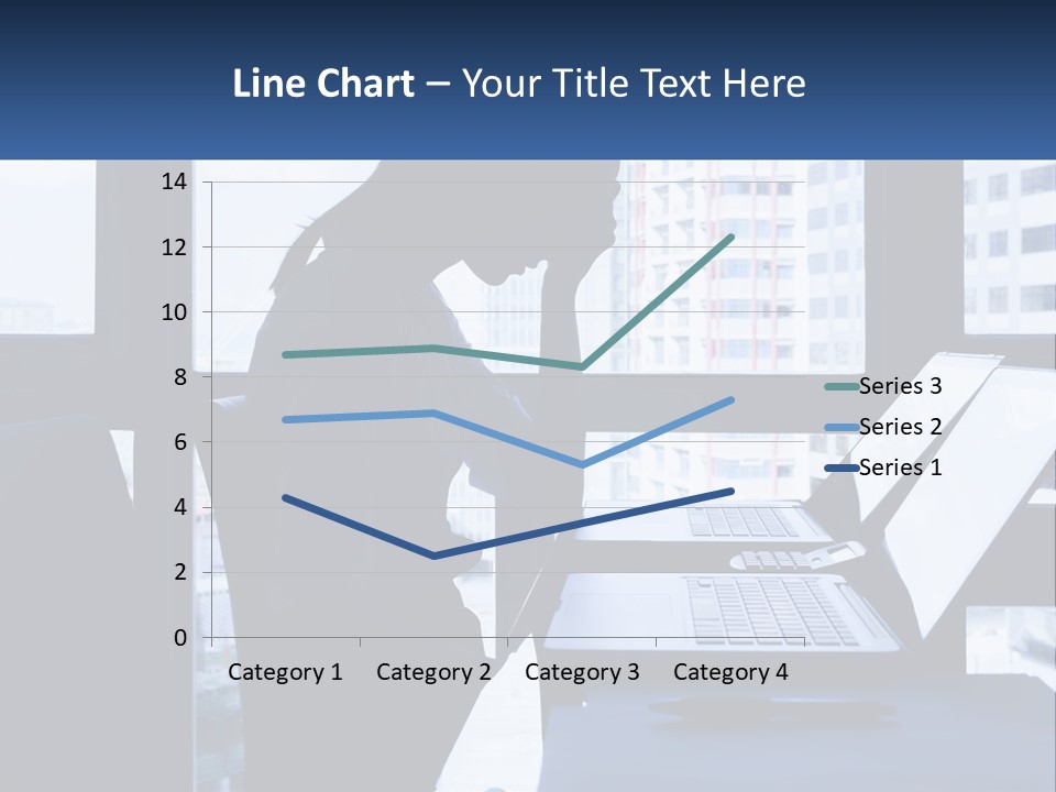 A Man Sitting In Front Of A Laptop Computer PowerPoint Template