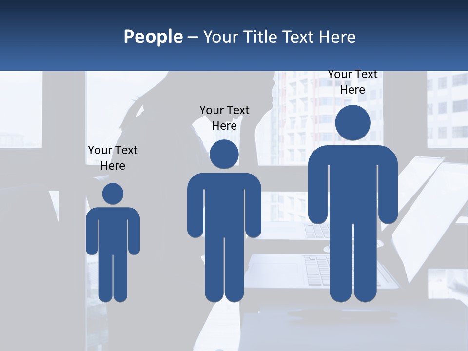 A Man Sitting In Front Of A Laptop Computer PowerPoint Template