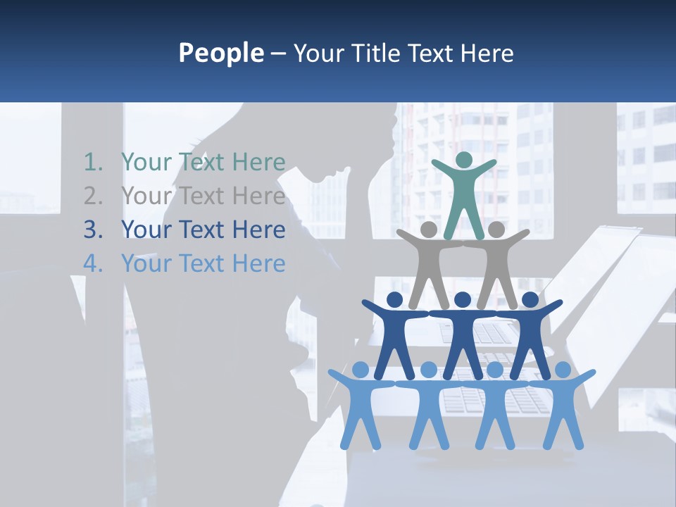 A Man Sitting In Front Of A Laptop Computer PowerPoint Template