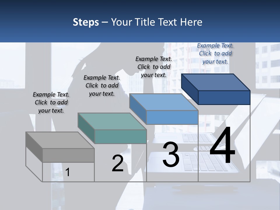 A Man Sitting In Front Of A Laptop Computer PowerPoint Template
