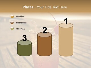 A Glass Of Ice Tea With A Cherry On Top PowerPoint Template