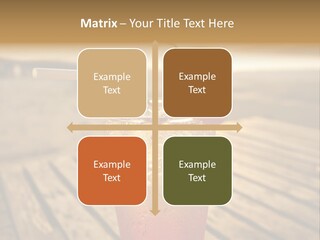 A Glass Of Ice Tea With A Cherry On Top PowerPoint Template