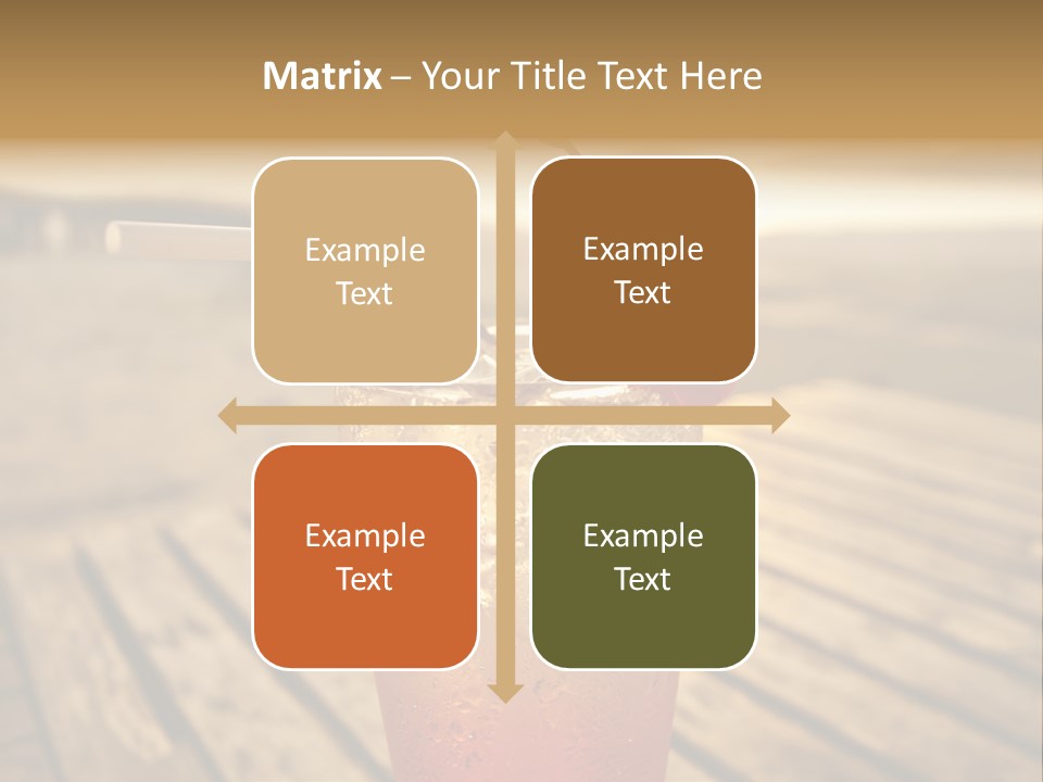 A Glass Of Ice Tea With A Cherry On Top PowerPoint Template