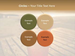 A Glass Of Ice Tea With A Cherry On Top PowerPoint Template