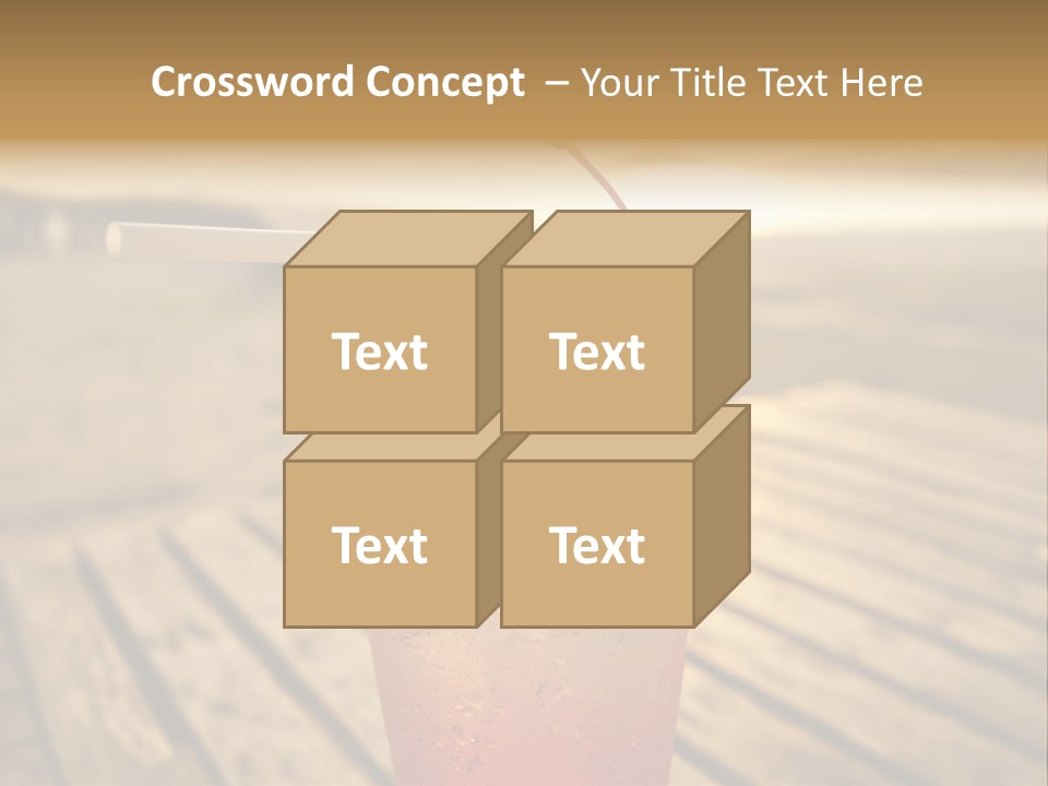 A Glass Of Ice Tea With A Cherry On Top PowerPoint Template