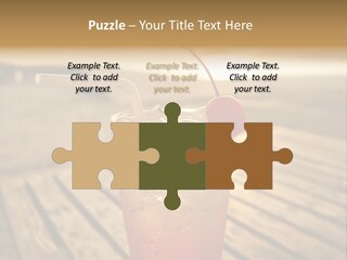 A Glass Of Ice Tea With A Cherry On Top PowerPoint Template