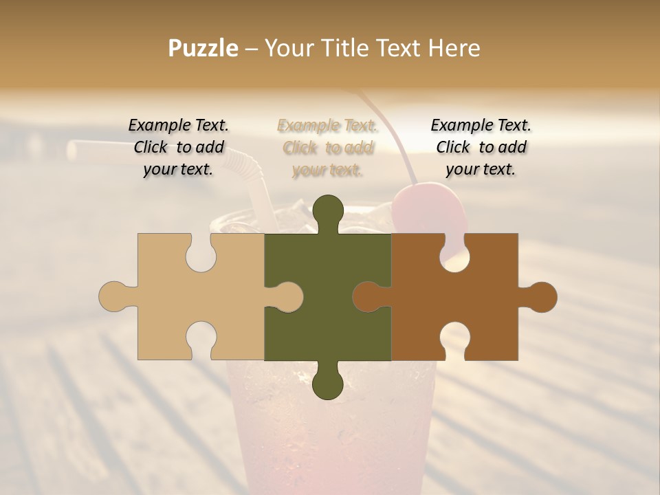 A Glass Of Ice Tea With A Cherry On Top PowerPoint Template