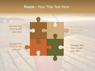 A Glass Of Ice Tea With A Cherry On Top PowerPoint Template