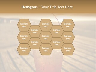 A Glass Of Ice Tea With A Cherry On Top PowerPoint Template