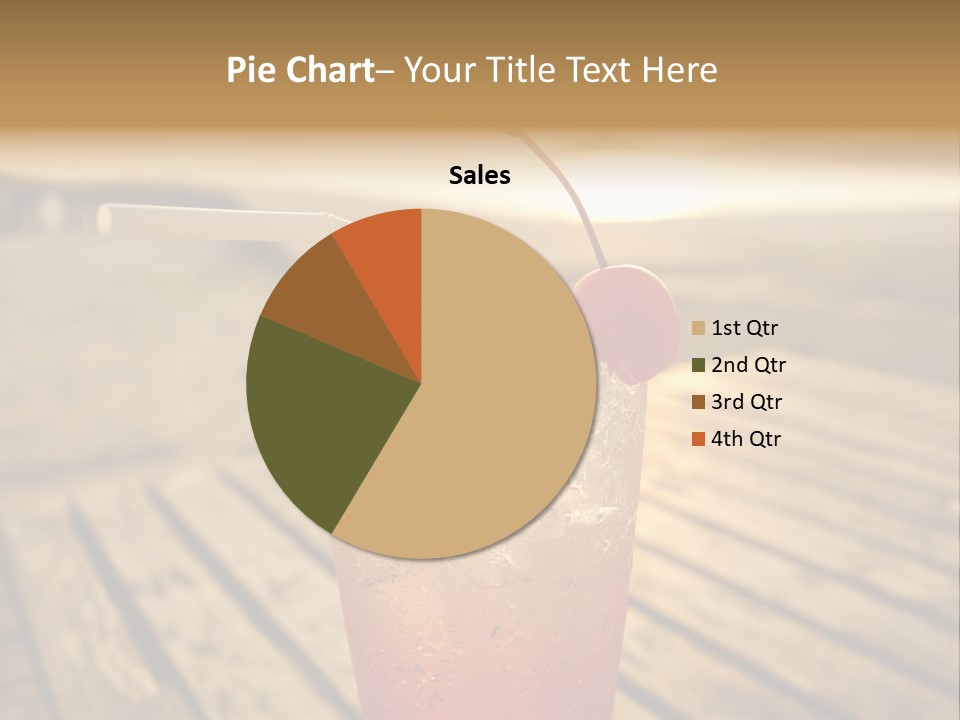 A Glass Of Ice Tea With A Cherry On Top PowerPoint Template