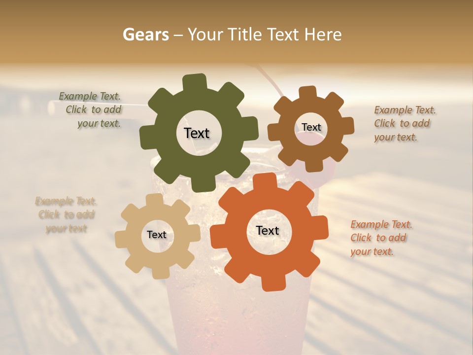 A Glass Of Ice Tea With A Cherry On Top PowerPoint Template