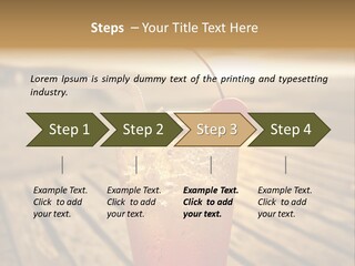 A Glass Of Ice Tea With A Cherry On Top PowerPoint Template