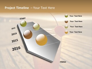 A Glass Of Ice Tea With A Cherry On Top PowerPoint Template