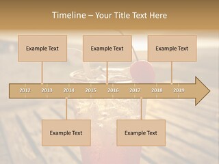 A Glass Of Ice Tea With A Cherry On Top PowerPoint Template