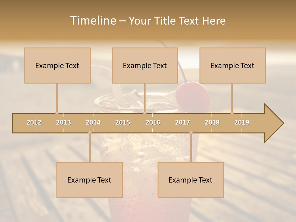 A Glass Of Ice Tea With A Cherry On Top PowerPoint Template