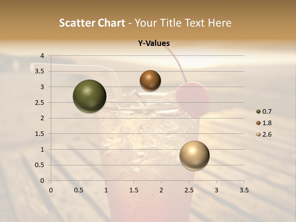 A Glass Of Ice Tea With A Cherry On Top PowerPoint Template