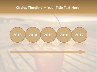 A Glass Of Ice Tea With A Cherry On Top PowerPoint Template