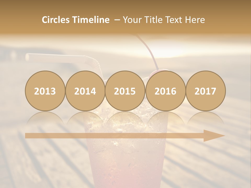 A Glass Of Ice Tea With A Cherry On Top PowerPoint Template