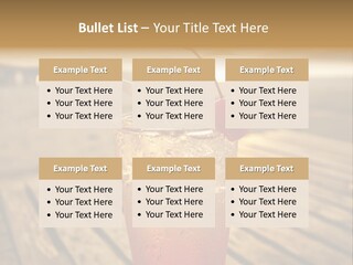 A Glass Of Ice Tea With A Cherry On Top PowerPoint Template