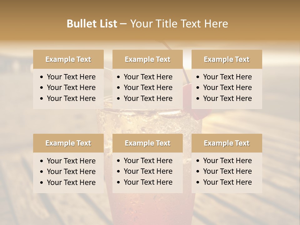 A Glass Of Ice Tea With A Cherry On Top PowerPoint Template