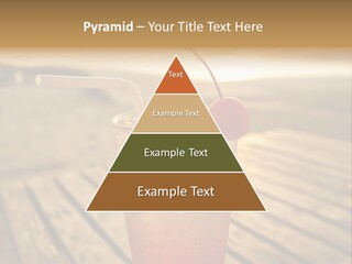 A Glass Of Ice Tea With A Cherry On Top PowerPoint Template