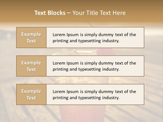 A Glass Of Ice Tea With A Cherry On Top PowerPoint Template