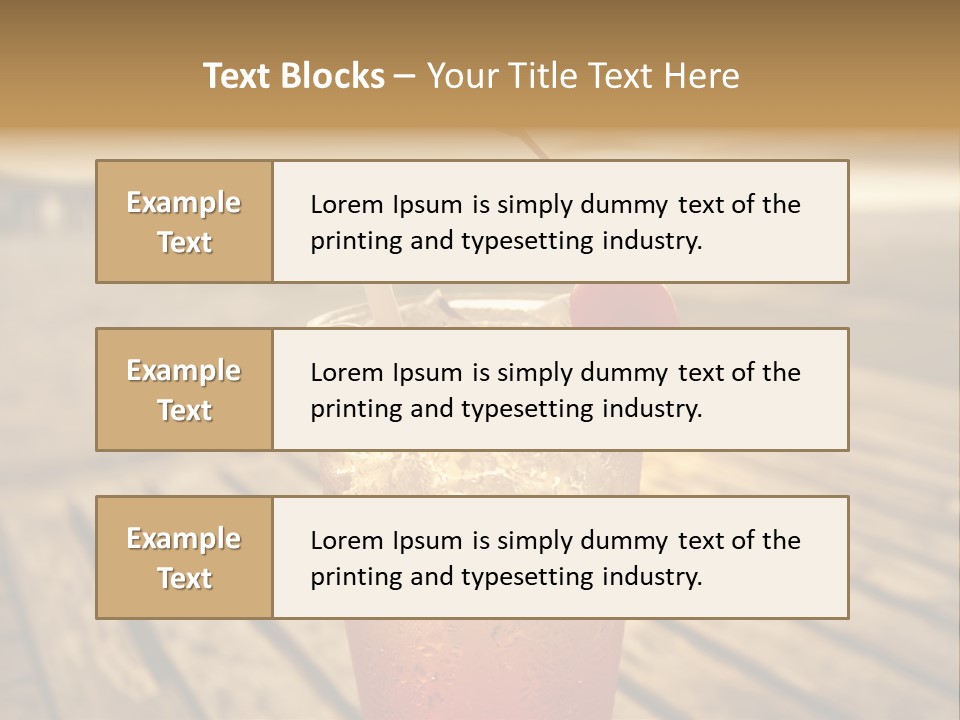 A Glass Of Ice Tea With A Cherry On Top PowerPoint Template