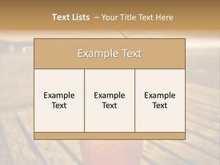 A Glass Of Ice Tea With A Cherry On Top PowerPoint Template