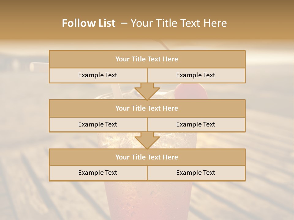 A Glass Of Ice Tea With A Cherry On Top PowerPoint Template