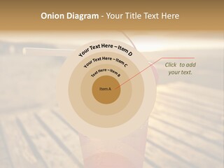 A Glass Of Ice Tea With A Cherry On Top PowerPoint Template