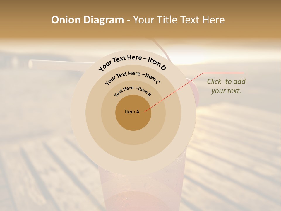 A Glass Of Ice Tea With A Cherry On Top PowerPoint Template