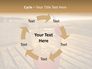 A Glass Of Ice Tea With A Cherry On Top PowerPoint Template