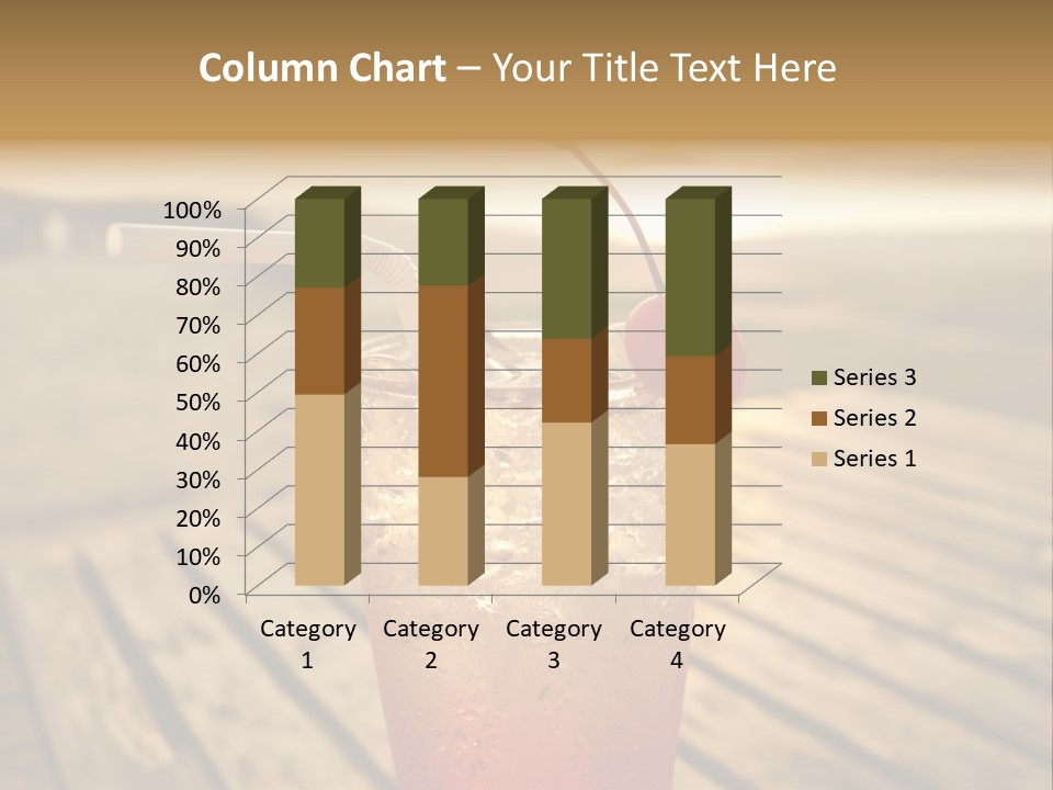 A Glass Of Ice Tea With A Cherry On Top PowerPoint Template