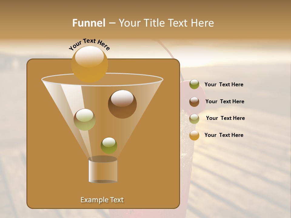 A Glass Of Ice Tea With A Cherry On Top PowerPoint Template