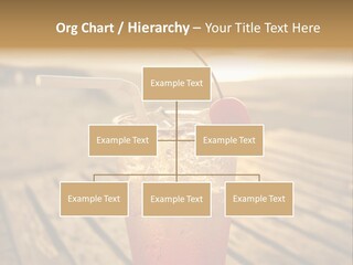 A Glass Of Ice Tea With A Cherry On Top PowerPoint Template