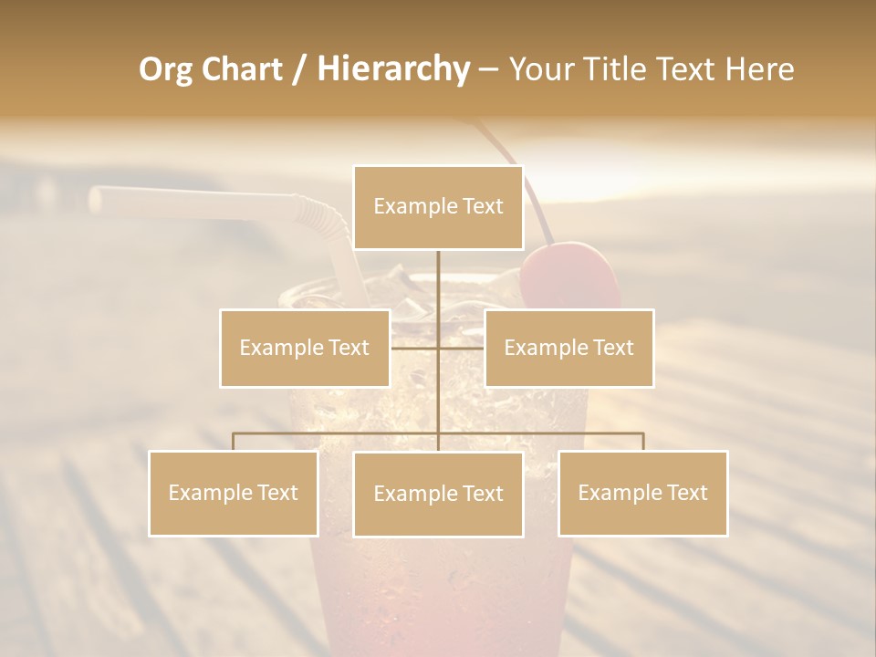 A Glass Of Ice Tea With A Cherry On Top PowerPoint Template