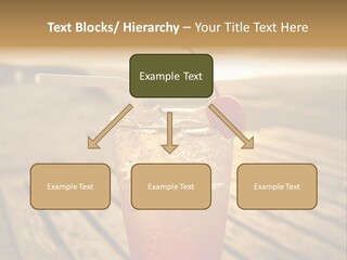 A Glass Of Ice Tea With A Cherry On Top PowerPoint Template