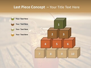 A Glass Of Ice Tea With A Cherry On Top PowerPoint Template