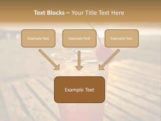 A Glass Of Ice Tea With A Cherry On Top PowerPoint Template