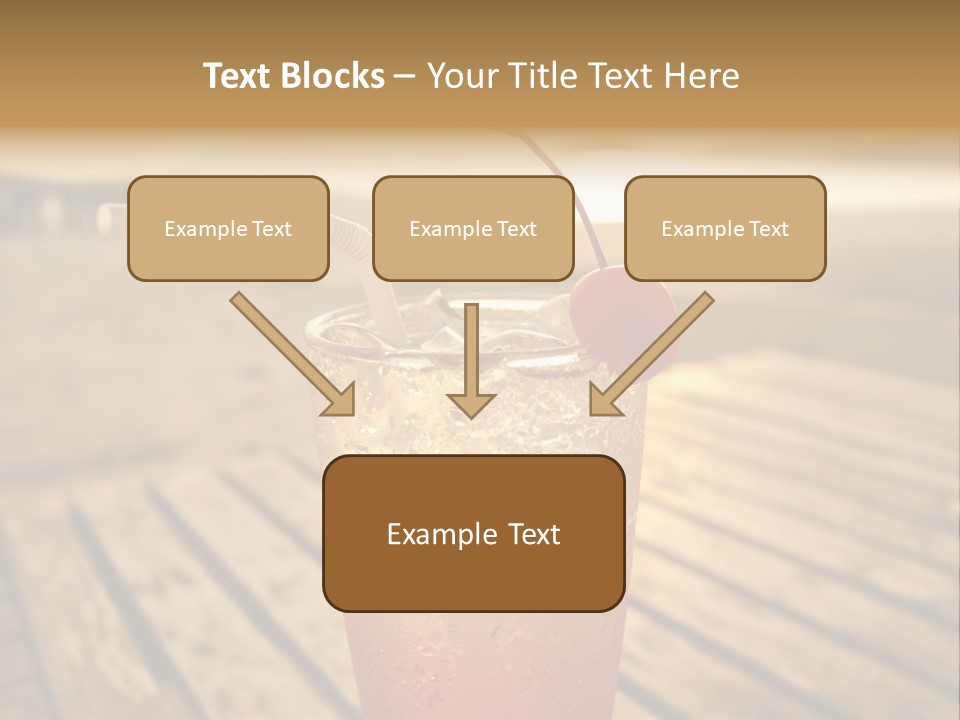 A Glass Of Ice Tea With A Cherry On Top PowerPoint Template