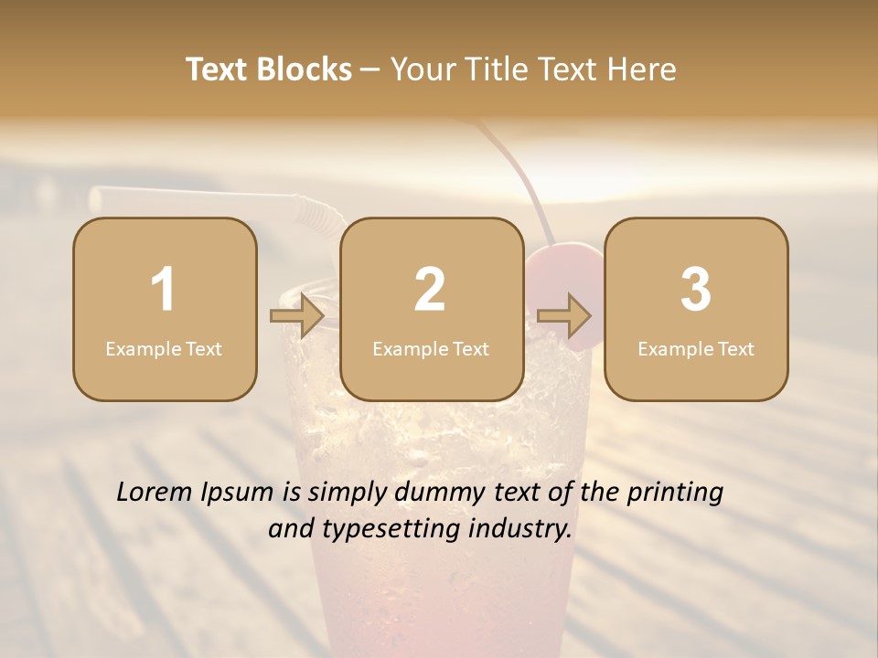 A Glass Of Ice Tea With A Cherry On Top PowerPoint Template
