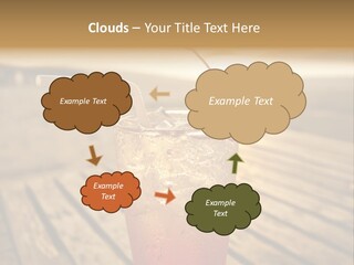 A Glass Of Ice Tea With A Cherry On Top PowerPoint Template