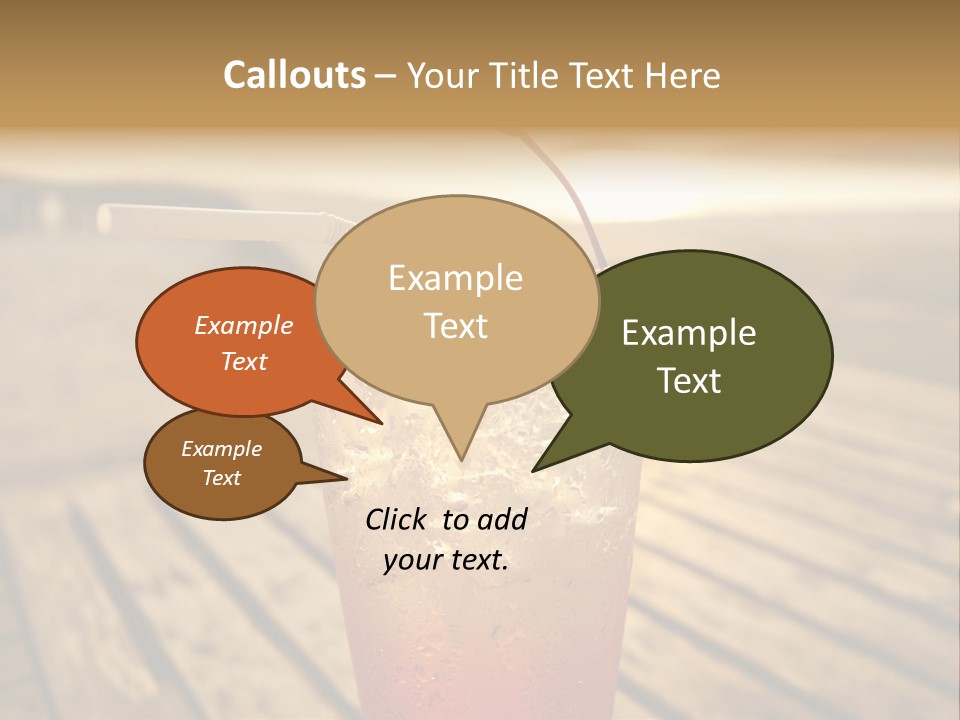 A Glass Of Ice Tea With A Cherry On Top PowerPoint Template