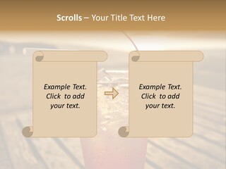 A Glass Of Ice Tea With A Cherry On Top PowerPoint Template