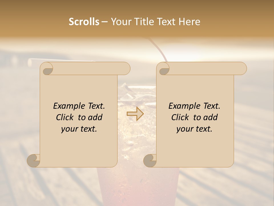 A Glass Of Ice Tea With A Cherry On Top PowerPoint Template