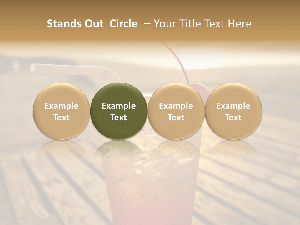 A Glass Of Ice Tea With A Cherry On Top PowerPoint Template