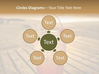 A Glass Of Ice Tea With A Cherry On Top PowerPoint Template