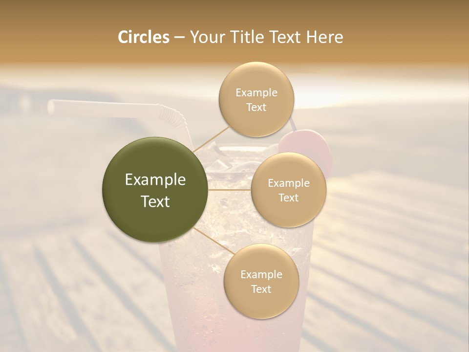 A Glass Of Ice Tea With A Cherry On Top PowerPoint Template