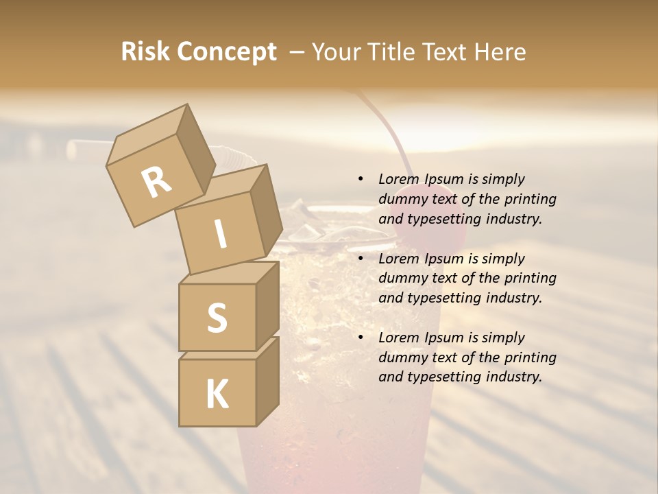 A Glass Of Ice Tea With A Cherry On Top PowerPoint Template